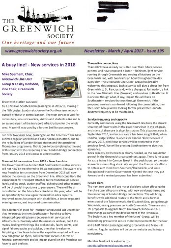 Greenwich Society March 2017